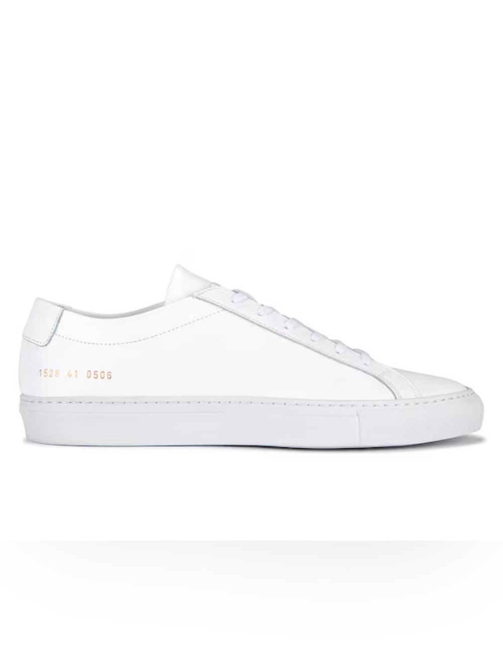 $565 Common Projects Original White Leather Low-Top Sneakers 42